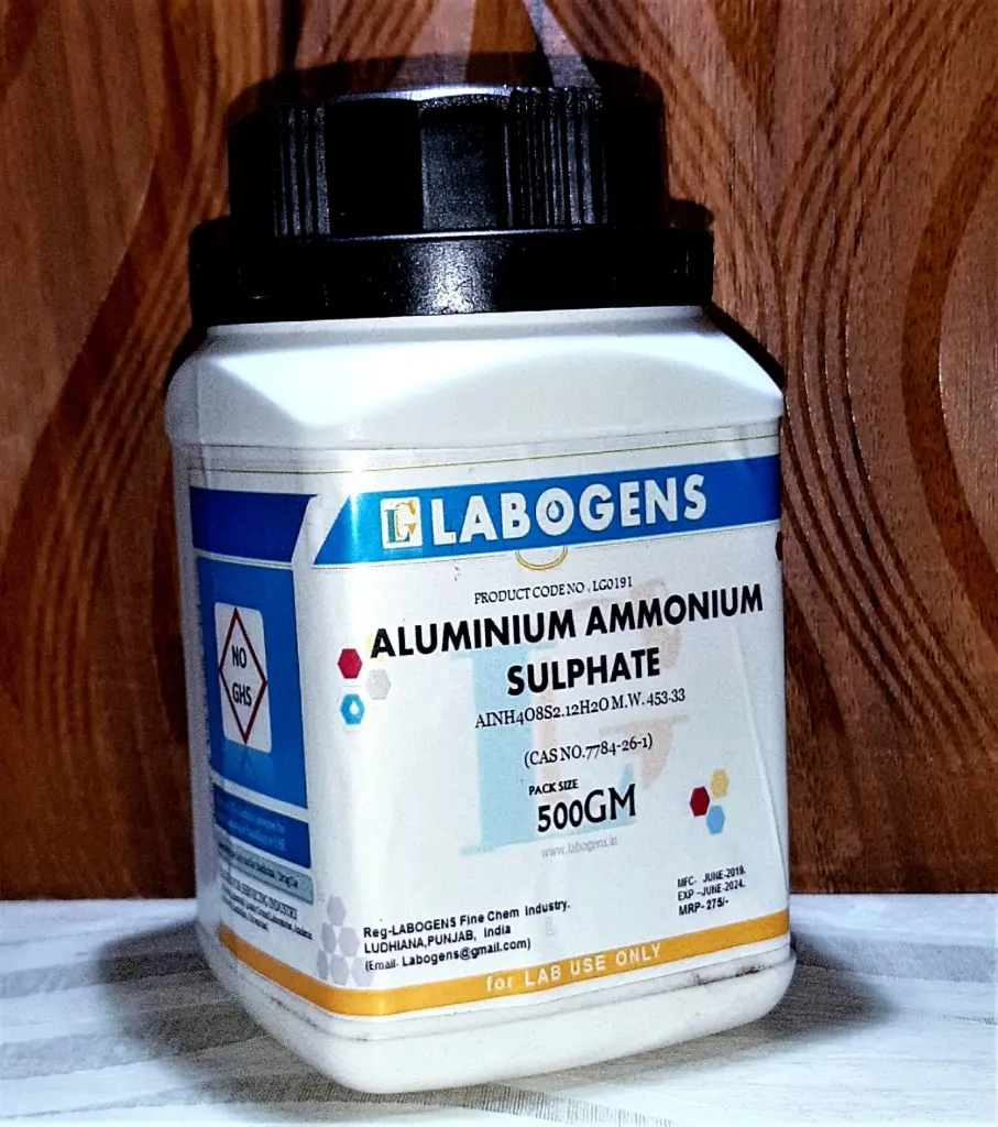 ALUMINIUM AMMONIUM SULPHATE Extra Pure 500gm